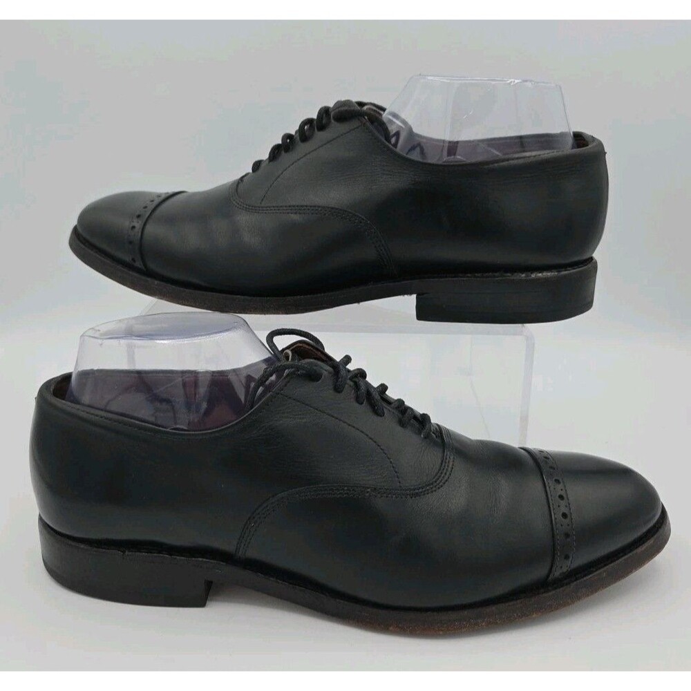 Allen Edmonds  "FIFTH AVENUE" Men's Cap-Toe Oxfords 8 D Black Lace-up balmoral